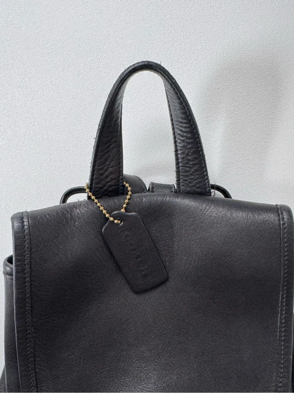 Coach Vintage 9791 Black Leather Daypack Backpack Purse - Picture 10 of 14